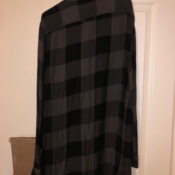 The Rail Black Plaid (Long). - Picture 4 of 5